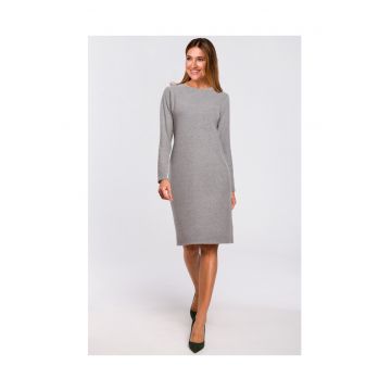 Rochie pulover - Bumbac/Elastan - Gri