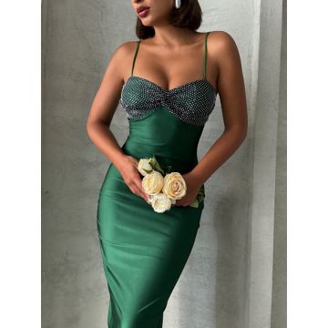 Rochie dama midi cu plasa in zona sanilor