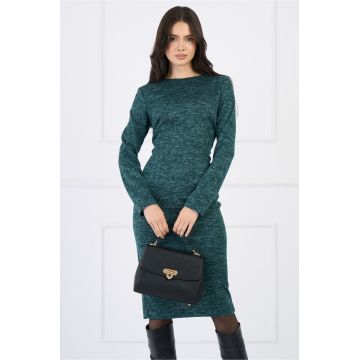 Rochie DY Fashion office conica din tricot verde