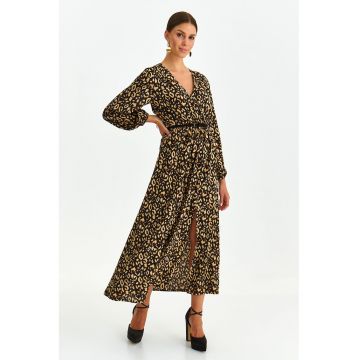 Rochie maxi evazata cu animal print