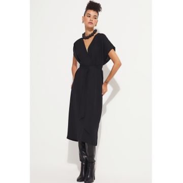 Rochie midi cu decolteu in V