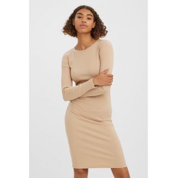 Rochie midi din amestec de bumbac organic Lavender