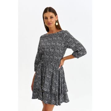 Rochie scurta stratificata cu imprimeu floral