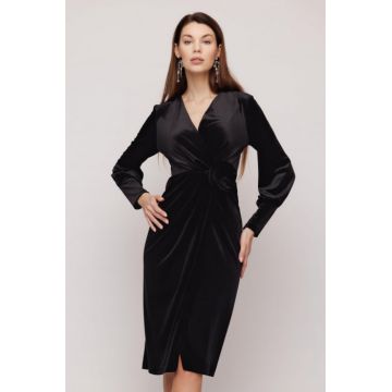 Rochie 4474 neagra catifea Mizar