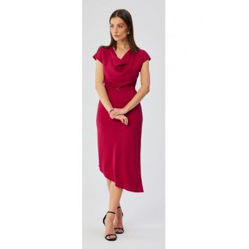 Rochie dama asimetrica Titasos S362 prune