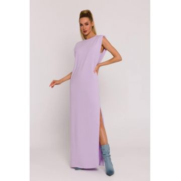 Rochie maxi cu pernute la umeri -