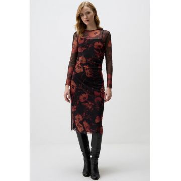 Rochie midi cu croiala cambrata