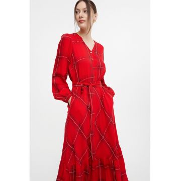 Rochie midi in carouri