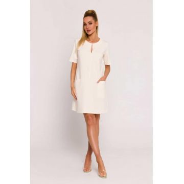 Rochie trapez cu buzunare -