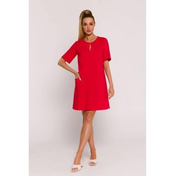 Rochie trapez cu buzunare -