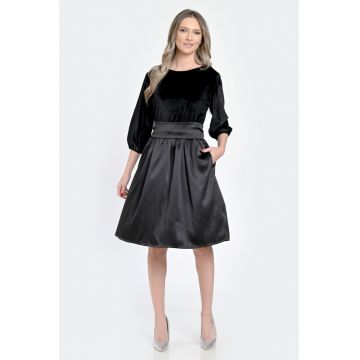 Rochie Medie Dama - de Ocazie - Neagra V300 -