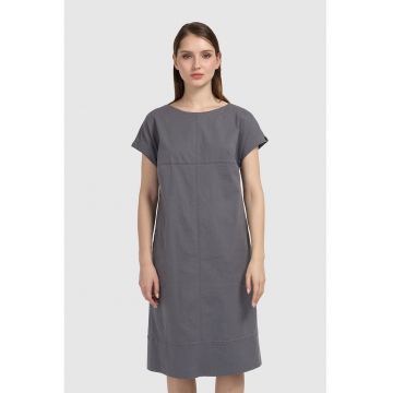 Rochie midi cu buzunare laterale