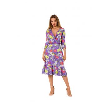 Rochie midi dama - Made of Emotion - Paangen - purpura