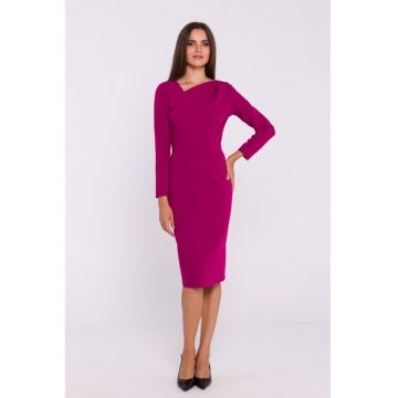 Rochie tip creion cu decolteu asimetric -