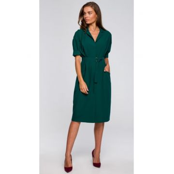 Rochie camasa - Poliester - Verde