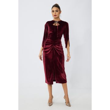 Rochie de ocazie Medana Bordo