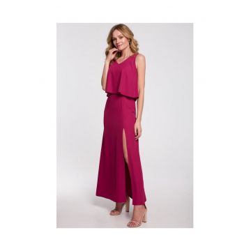 Rochie maxi cu volane