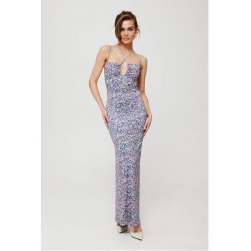 Rochie maxi imprimata cu model floral -