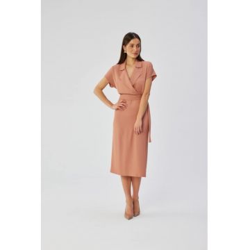 Rochie midi cu guler -