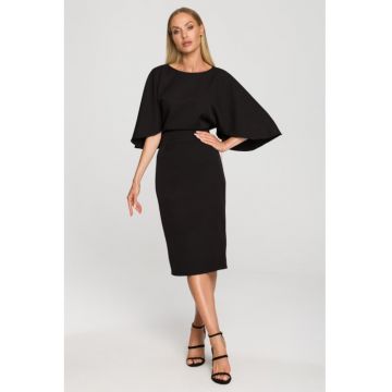 Rochie midi cu maneci largi -