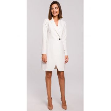 Rochie blazer - Poliester - Alb