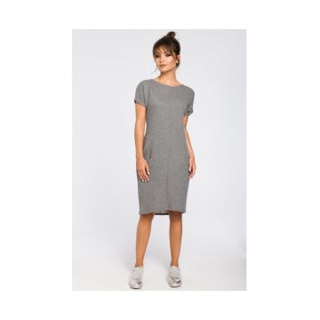 Rochie - Bumbac  Poliester - Gri