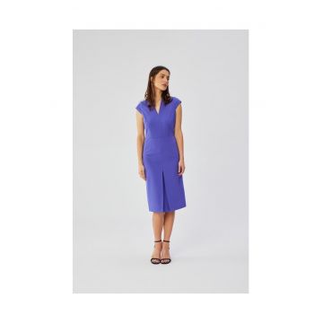 Rochie dama - creion cu decolteu dublu - Poliester - Rosu