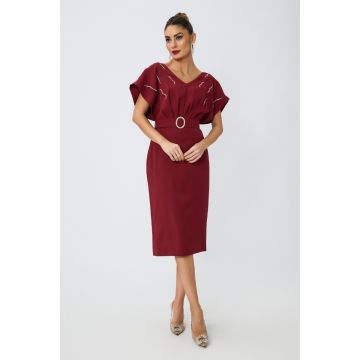 Rochie de ocazie Leonna Bordo