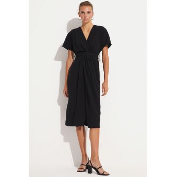 Rochie midi cu decolteu in V