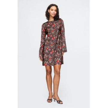 Rochie satinata cu model floral