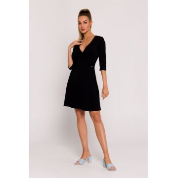 Rochie cu partea de sus petrecuta - Negru -