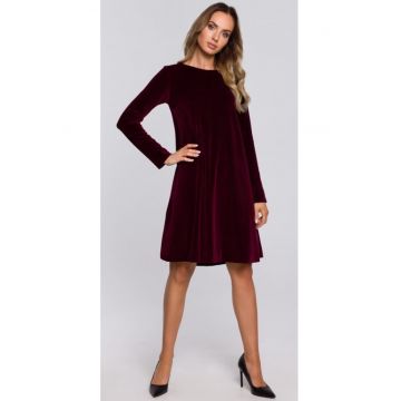 Rochie casual pentru femei - din emotie - duga - maro -