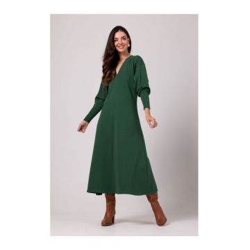 Rochie maxi dama - Claudas - verde inchis - XXL