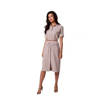 Rochie mini dama - Kundry - bej - XXL