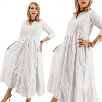 Rochie alba Traditionala Adonia