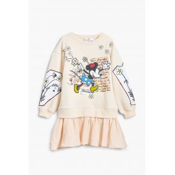 Rochie de bumbac cu design Mickey Mouse