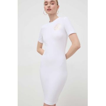 Versace Jeans Couture rochie culoarea alb, mini, mulata