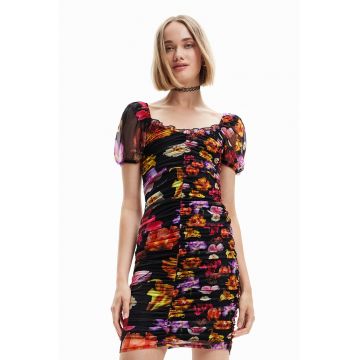 Rochie bodycon cu imprimeu floral