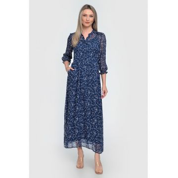 Rochie maxi cu imprimeu si decolteu in V Ligias