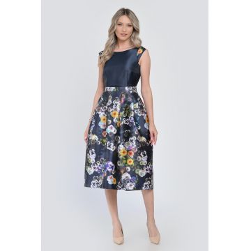 Rochie midi cu model floral Corriente